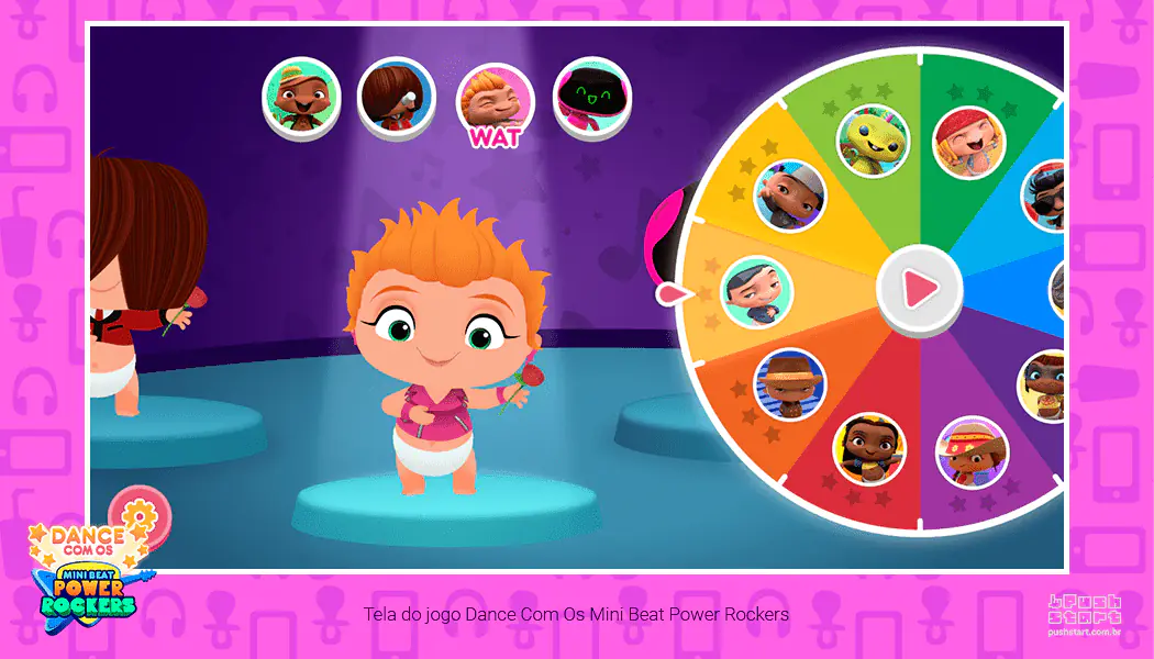Tela do jogo Dance Com Os Mini Beat Power Rockers